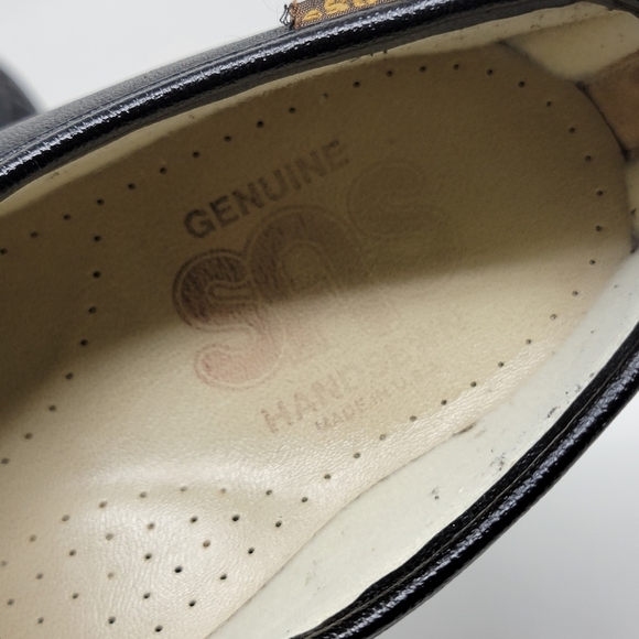 SAS Moc Toe Women's Size 9 Handsewn Black Leather Comfort Lace Up Walking Shoes - Picture 10 of 14